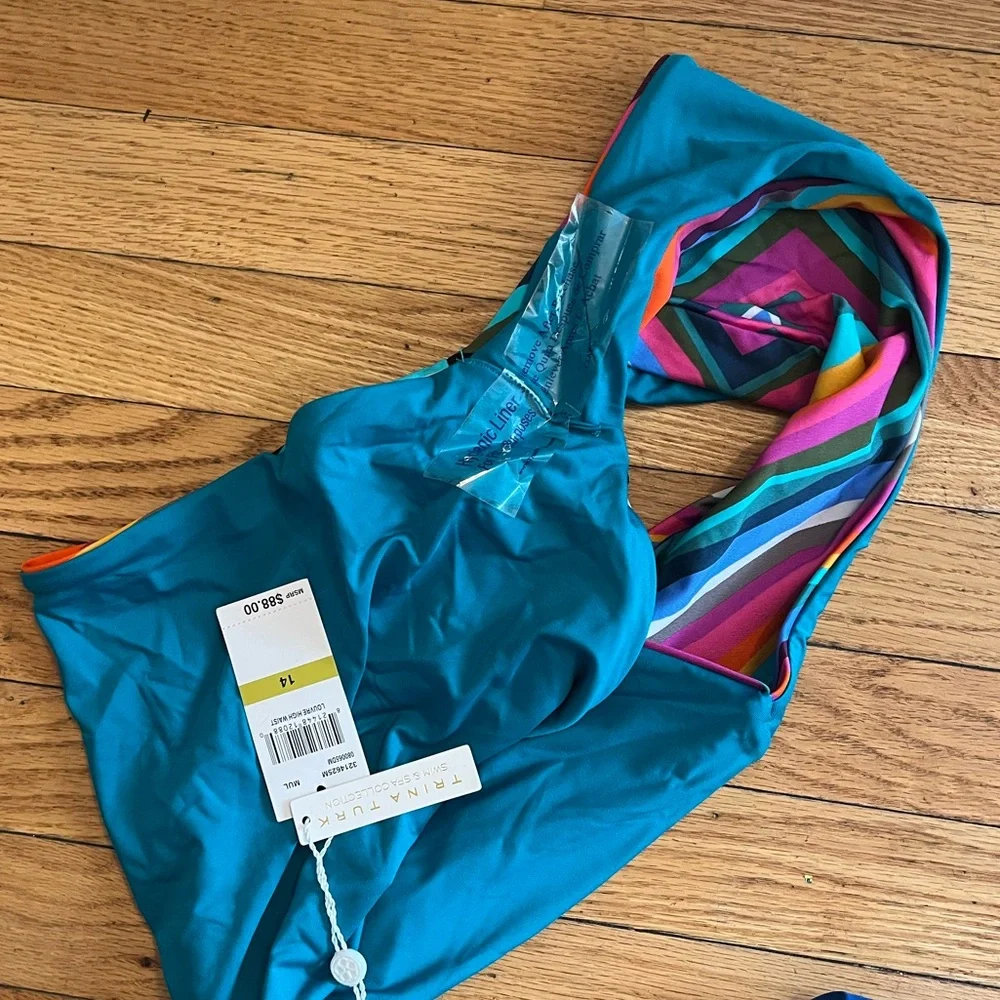 Trina Turk Multicolor Chevron Swim Sarong - Picture 5 of 5